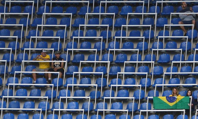 Empty seats in the stadium