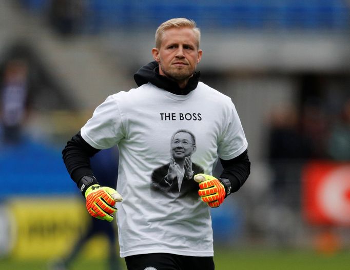 Brankář Leicesteru Kasper Schmeichel