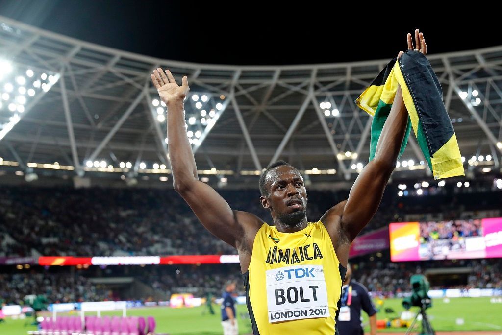 Finále sprintu na 100 metrů na MS v Londýně (Usain Bolt)