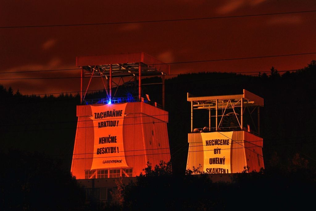 Greenpeace: obsazení těžních věží ve Frenštátu