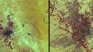 http://climate.nasa.gov/state_of_flux#Urbangrowth_SaudiArabia.jpg Urban growth, Saudi Arabia The Saudi Arabian capital. Left: 1972. Middle: 1990. Right: 2000. During this