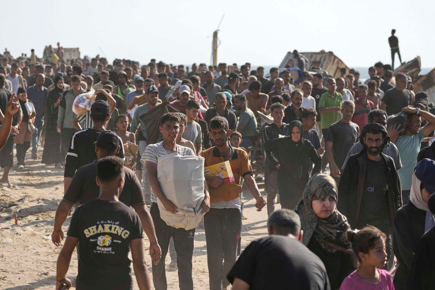 Gaza, Izrael, rukojmí, protest, pomoc, potraviny