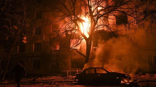 Následky ruského dronového útoku v Záporoží, 25. listopadu 2025.