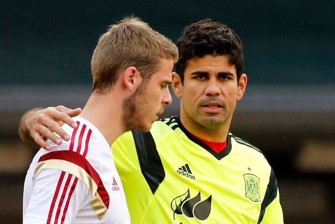 David de Gea a Diego Costa před MS 2014