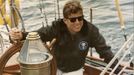 Former United States President John F. Kennedy sits onboard the U.S. Coast Guard yacht Manitou off the coast of Maine, in this handout image taken on August 12, 1962.