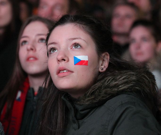 Česko - Slovensko: fandění v Olympijském parku v Praze