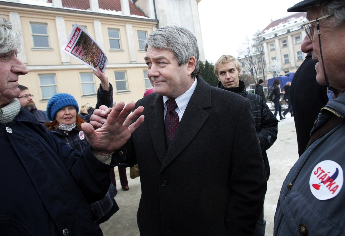 Stávka státních zaměstnanců na Palackého náměstí