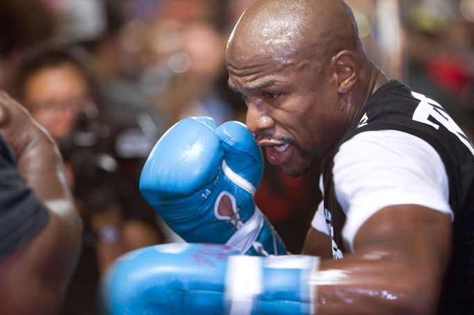 Floyd Mayweather Jr. při tréninku