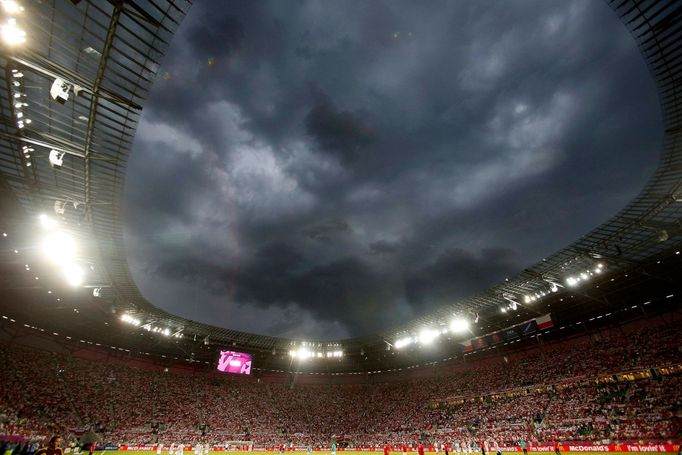 Městský stadion ve Vratislavi před utkáním skupiny A mezi Českou republikou a Polskem.