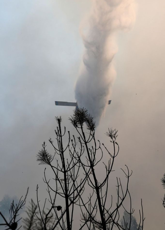 Hasiči bojují s rozsáhlým lesním požárem ve středním Portugalsku