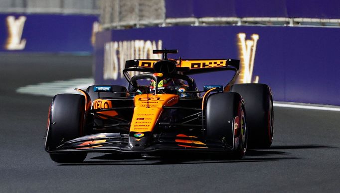 Oscar Piastri, McLaren v kvalifikaci na VC Saúdské Arábie F1 2025