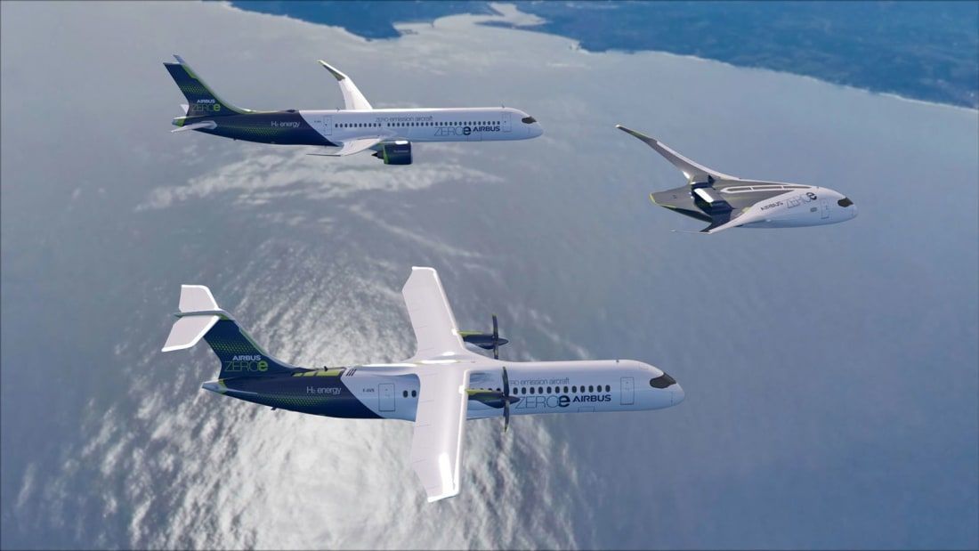 Airbus vodík letoun pohon