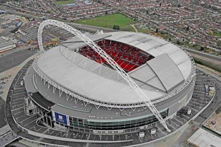 Stadion Wembley z ptačí perspektivy