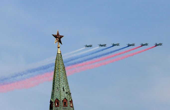 Ruská vojenská přehlídka v Moskvě