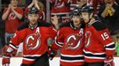 Kovalčuk, Zajac a Eliáš slaví gól New Jersey Devils