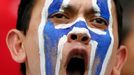 A Honduras fan cheers before the start of the 2014 World Cup Group E soccer match between France and Honduras at the Beira-Rio stadium in Porto Alegre June 15, 2014. REUT