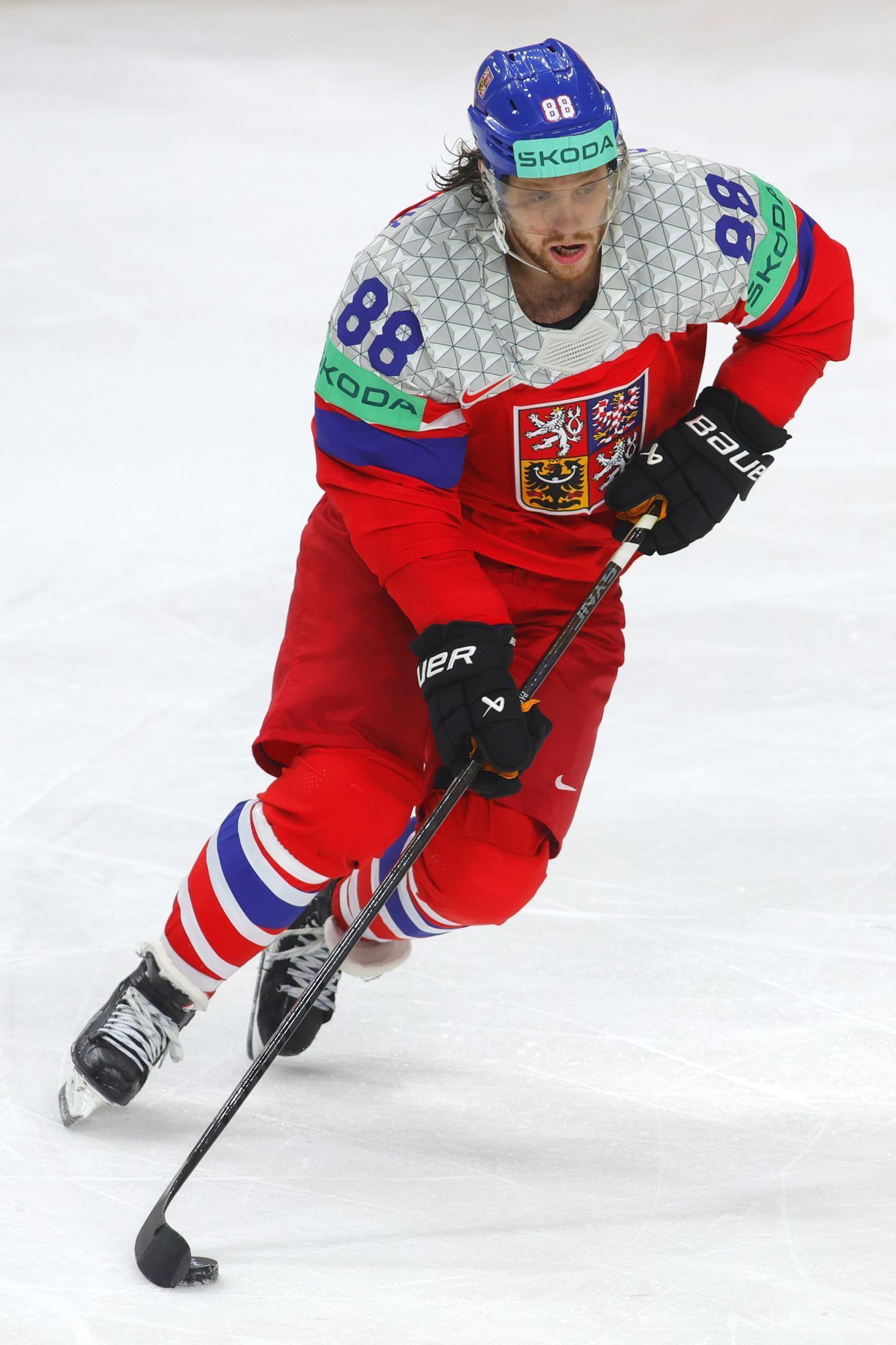 David Pastrňák v semifinále MS 2024 Česko - Švédsko