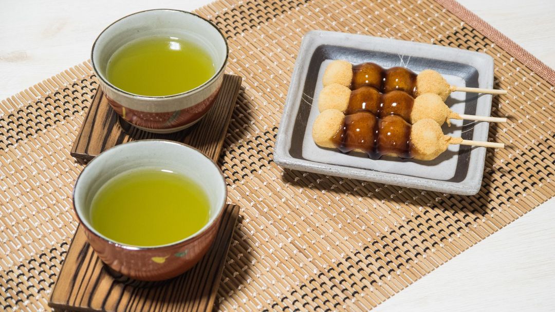Japonský čaj a jídlo