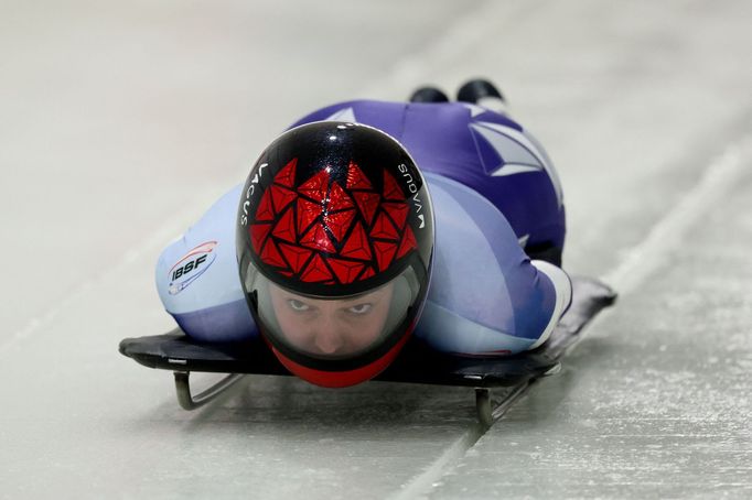 Skeletonistka Anna Fernstädtová na MS v Lake Placid 2025