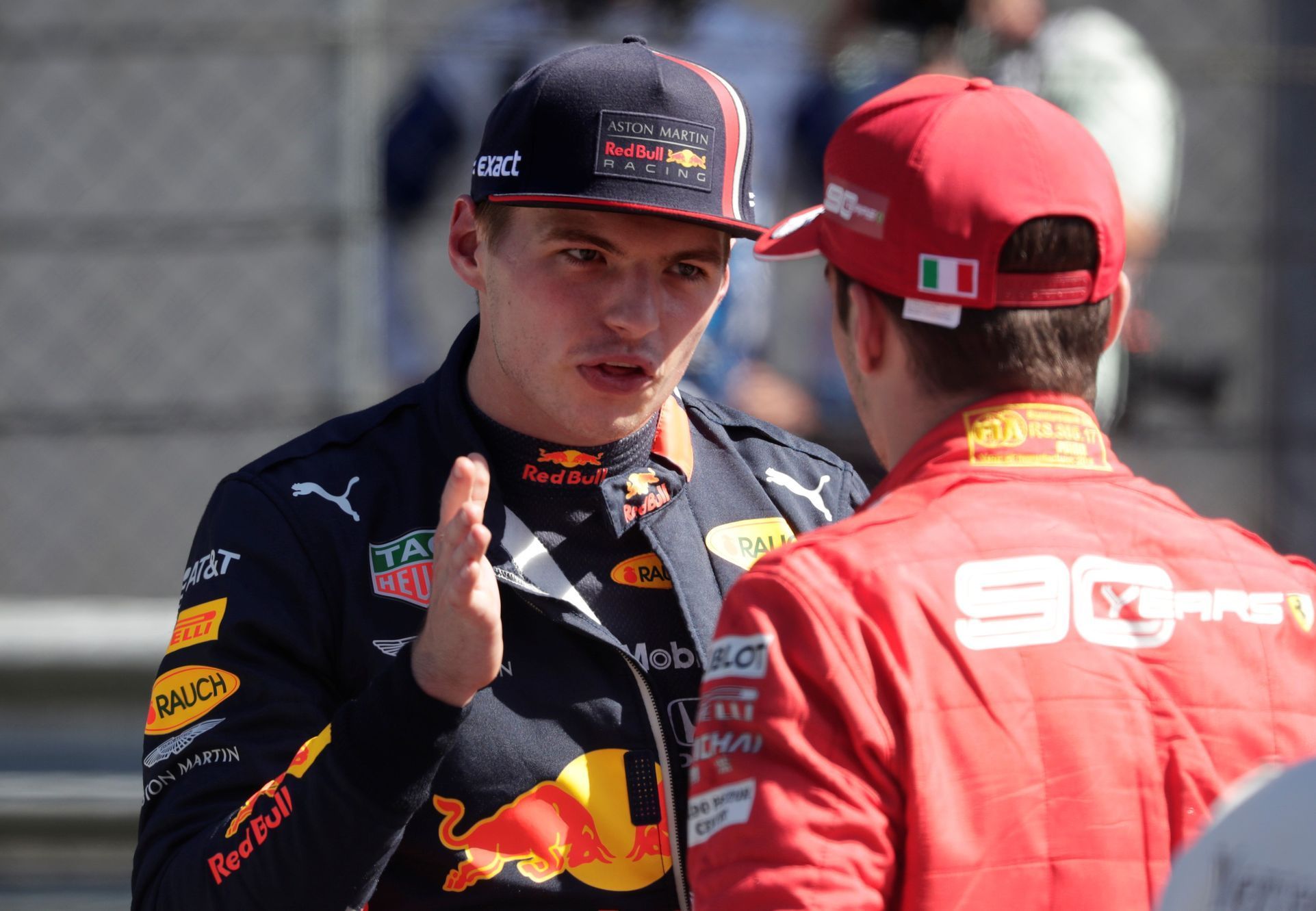 Max Verstappen a  Charles Leclerc na Red Bull Ringu 2019