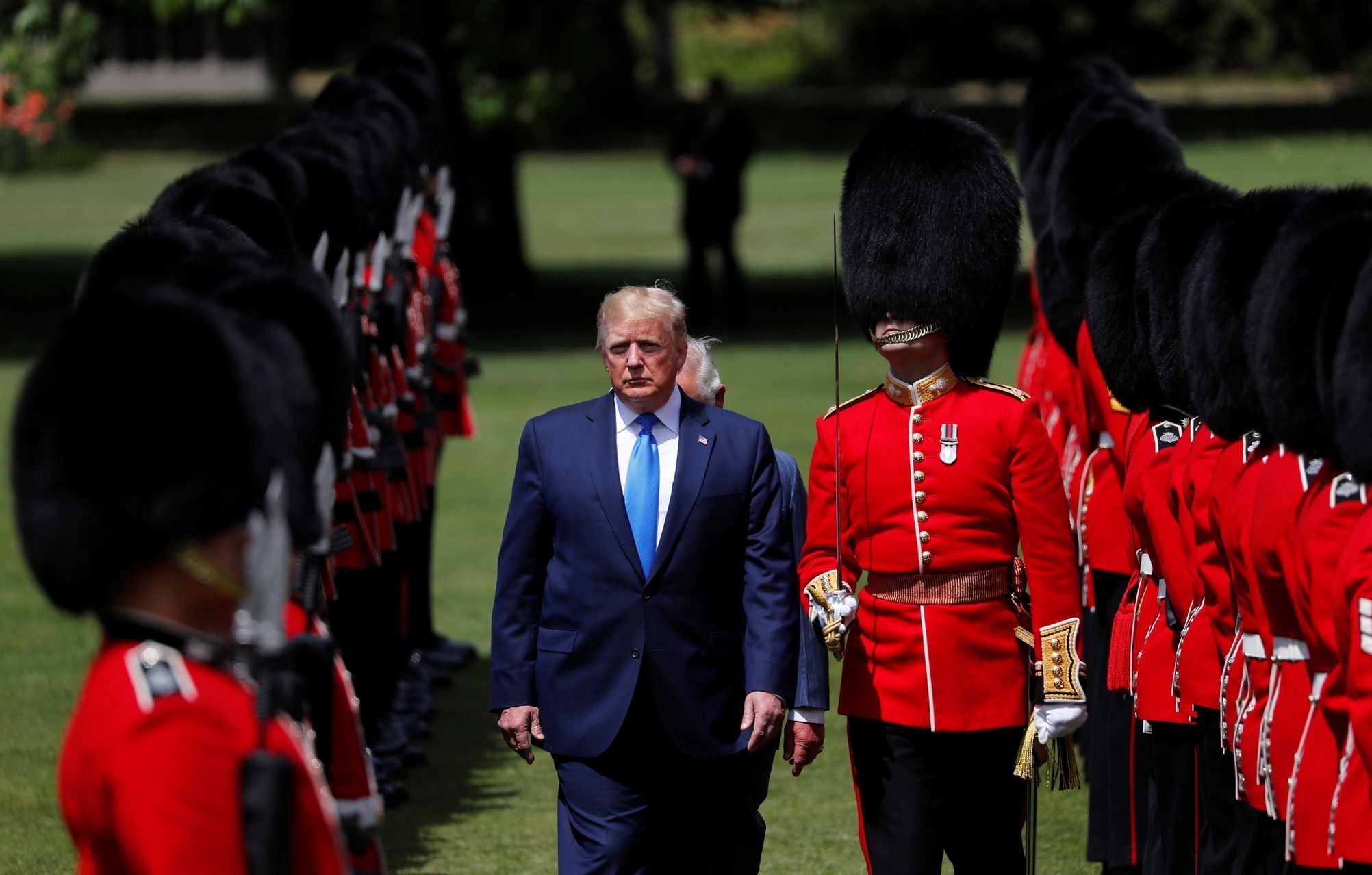 Donald Trump na státní návštěvě Velké Británie