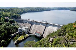 Vranovská přehrada, 27.5.2018. Ilustrační snímek místa nejznámějšího UFO incidentu v ČR z roku 1987, kdy armáda pronásledovala neidentifikovaný objekt