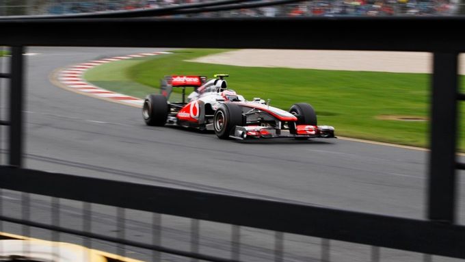 Jenson Button v tréninku.
