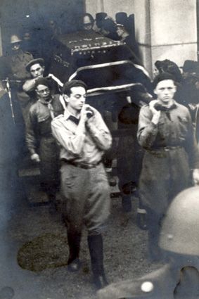 Partyzánský pohřeb v roce 1945
