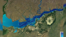 Nejhorší scénář po zničení Kachovské přehrady. Model ukazuje, kam by se voda dostala