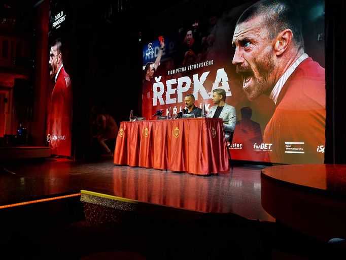 Tomáš Řepka a Petr Větrovský při prezentaci nového filmu