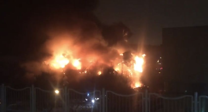 Požár knihovny v Moskvě