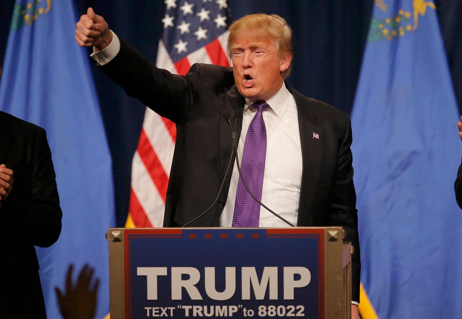 Donald Trump slaví vítězství v Nevadě
