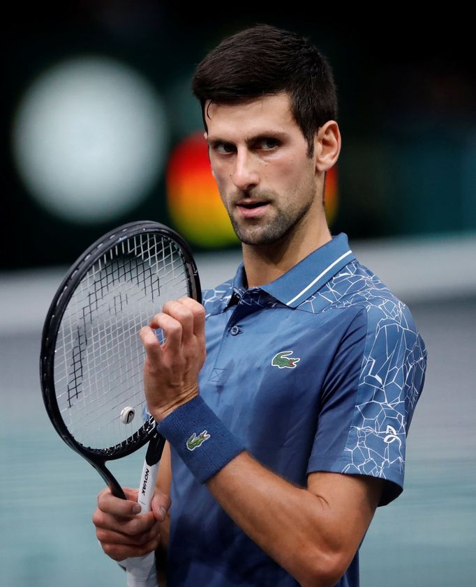 Novak Djokovič na masters v Paříži 2018