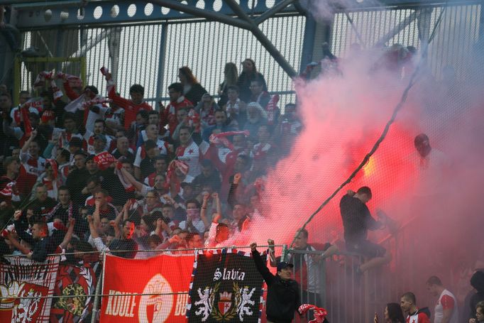 EPL, Mladá Boleslav-Slavia: fanoušci Slavie