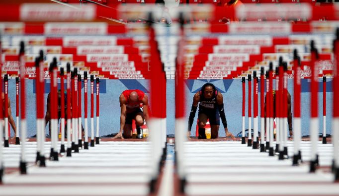 MS v atletice 2015, 100 m př.: Petr Svoboda a  Pascal Martinot-Lagarde