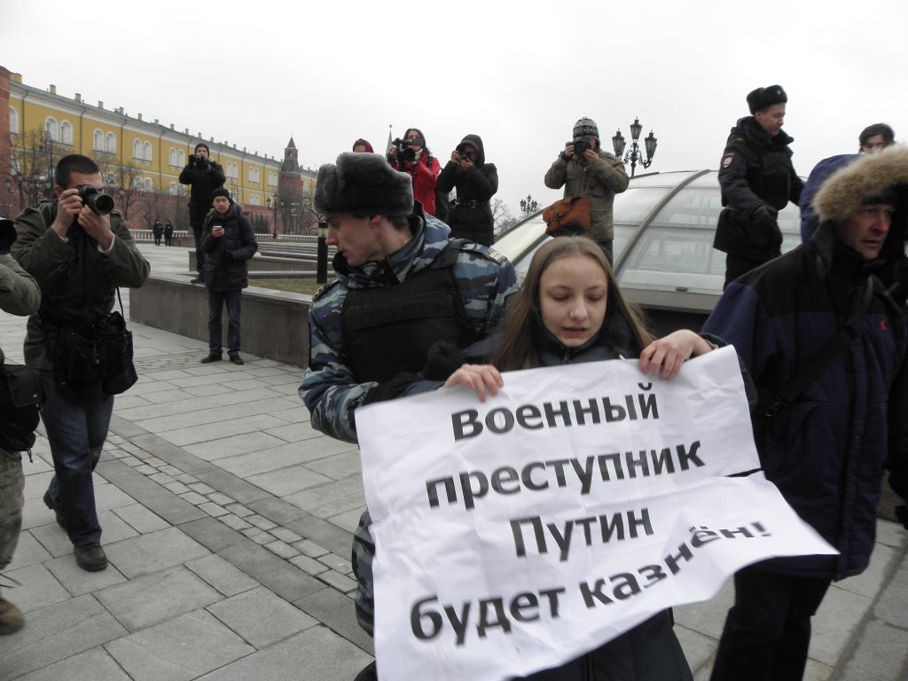 rusko ukrajina demonstrace