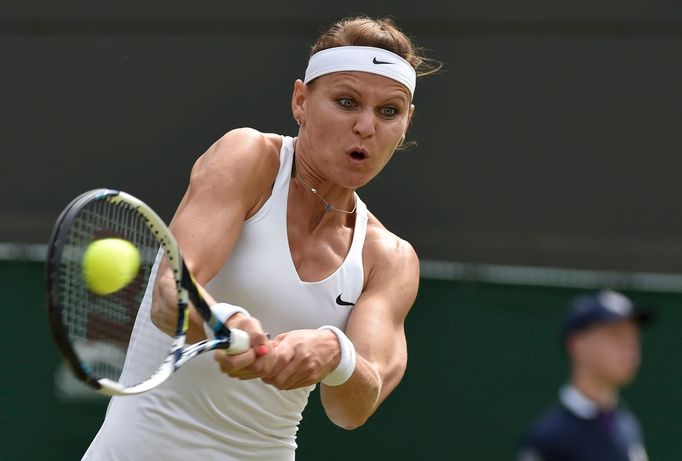 Lucie Šafářová ve čtvrtfinále Wimbledonu 2014