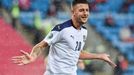 Soccer Football - Euro 2020 Qualification Play off - Norway v Serbia - Ullevaal Stadion, Oslo, Norway - October 8, 2020  Serbia's Sergej Milinkovic-Savic celebrates scori