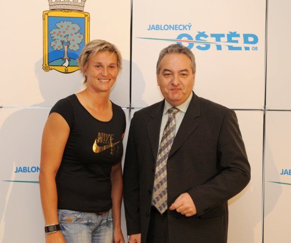 Barbora Špotáková a jablonecký starosta