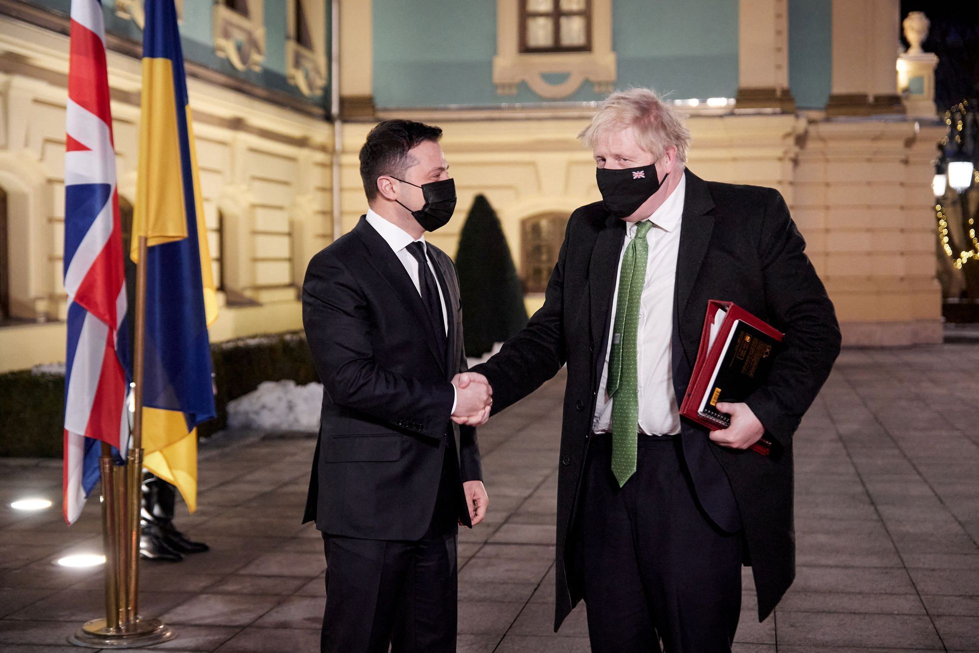 Boris Johnson, Volodymyr Zelenskyj, Velká Británie, Ukrajina, jednání, diplomacie