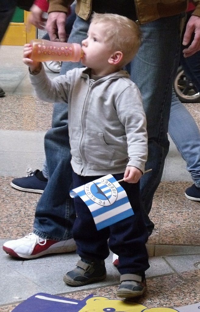 Slovan Liberec před zápasem se Spartou (fanoušek)
