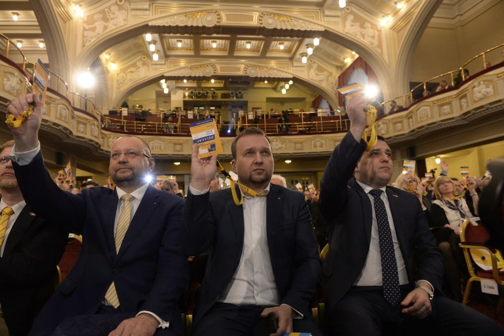 KDU-ČSL sjezd Bartošek Jurečka Zdechovský.