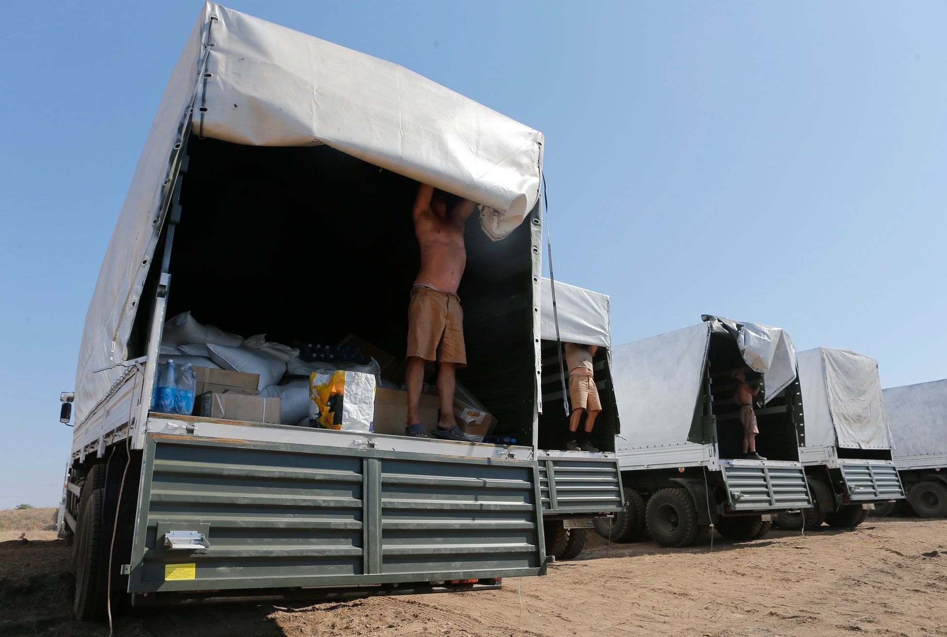 Rusko - Ukrajina - konvoj - humanitární pomoc