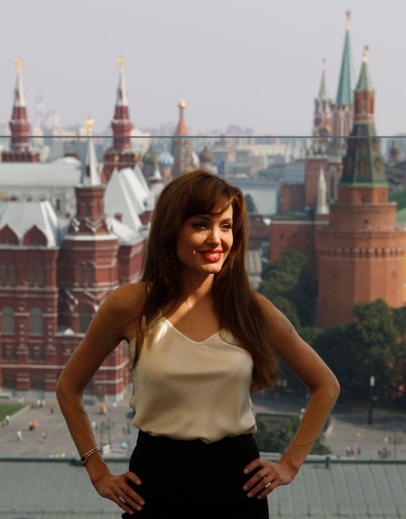 Angelina Jolie představila v Moskvě svůj film Salt