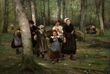 Václav Brožík: Děti v lese, 1891, olej, plátno, 125 × 165 cm