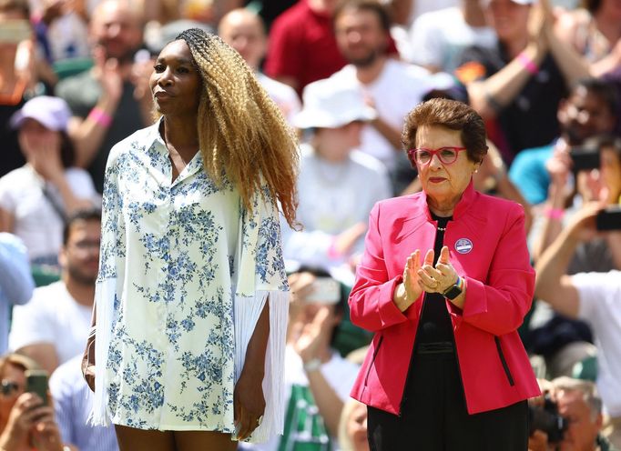 Wimbledon 2022, middle sunday (Venus Williamsová, Billie Jean Kingová)