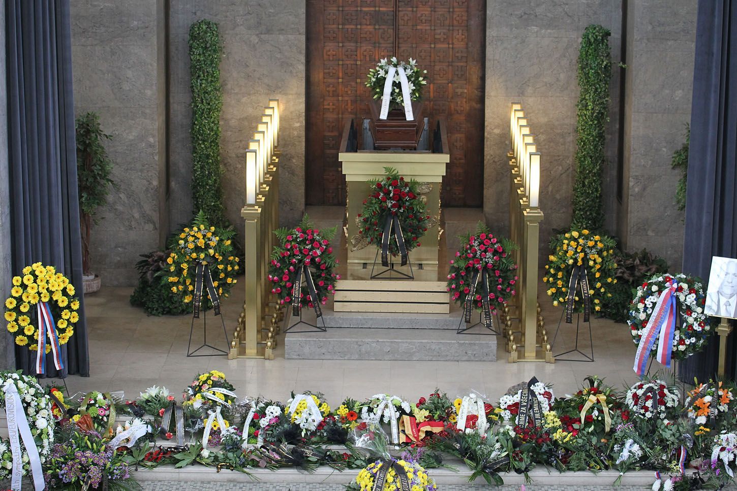 Pohřeb Václava Fiřtíka, prezidenta biatlonistů: