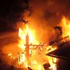 Požár chaty na Vsetínsku