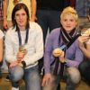 Přílet atletů z HME v Göteborgu: Jitka Bartoníčková, Zuzana Hejnová, Lenka Masná,a Denisa Rosolová