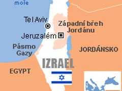 Izrael a palestinská autonomní území.